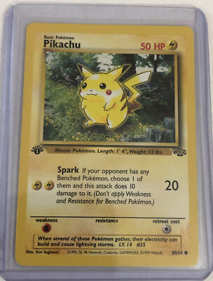 1st Edition Pikachu 60/64 Jungle Set Non Holo CLEAN NM Pokemon Card TCG | eBay 1st Edition Pikachu 60/64 Jungle Set Non Holo CLEAN NM Pokemon Card TCG | eBay