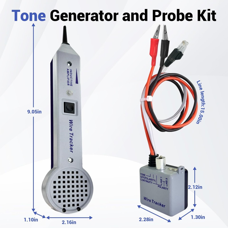Network Cable Tracing Tester Kit Tone Generator Line Finder Tracer ...
