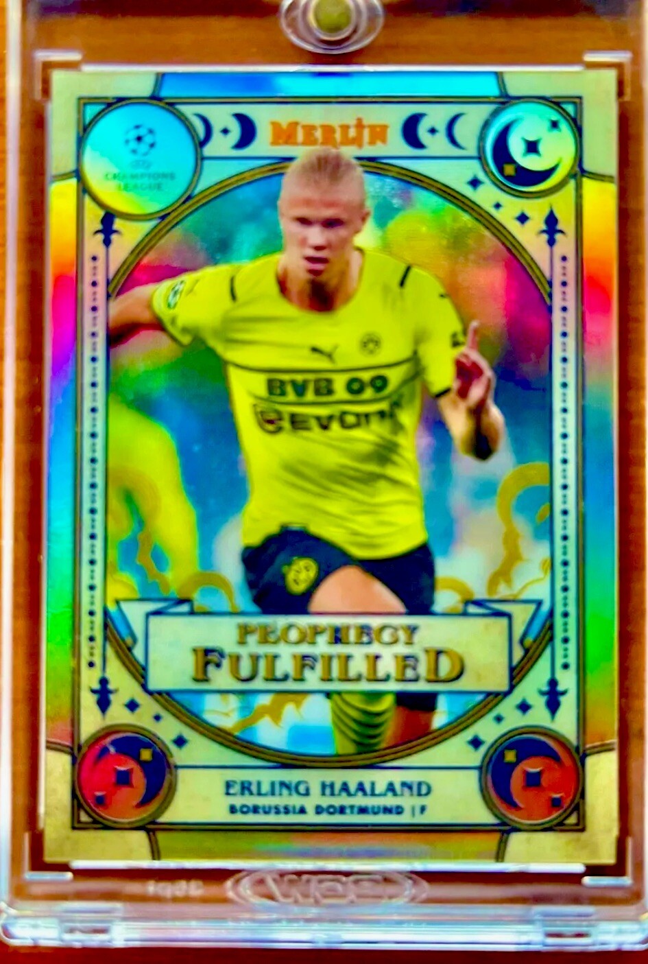 Erling Haaland RARE ROOKIE REFRACTOR TOPPS CHROME INVESTMENT CARD SSP MVP MINT view 2