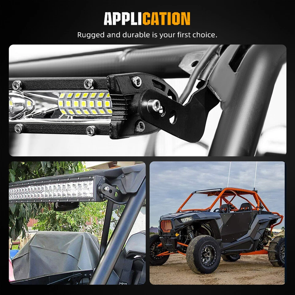 Soportes de montaje de barra de luz LED para techo de 30"" 32" UTV para Polaris RZR XP 4 1000 900 800 Foto 2 de 4