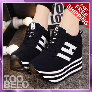 Zapatos Deportivo Con Plataforma Plana 9cm Para Mujer Zapatillas De Moda  Casual | eBay