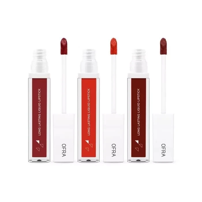 OFRA The REDS 3 Piece Long Lasting Liquid Lip Set  Full Size - New In Box Fresh - Image 2 of 2
