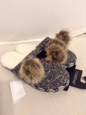 Chill Chasers By CuddleDuds Womans Slippers Black White Size Small 5-6 36.00