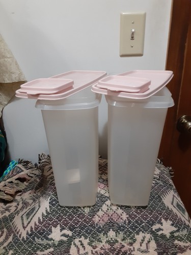 TUPPERWARE 1588-4 SET DI 2 CON COPERCHI E 1612-14 CON COPERCHIO (6 PEZZI TOTALI) - Foto 2 di 5