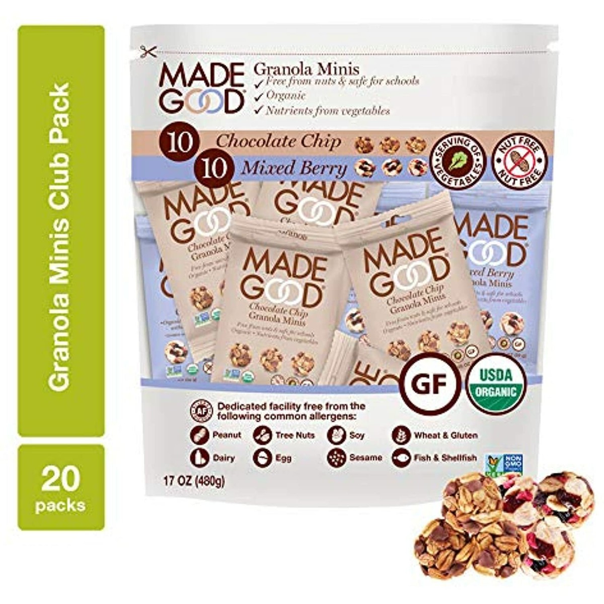 Made Good Granola Bites 20 Minis, Nut Free, Organic | eBay