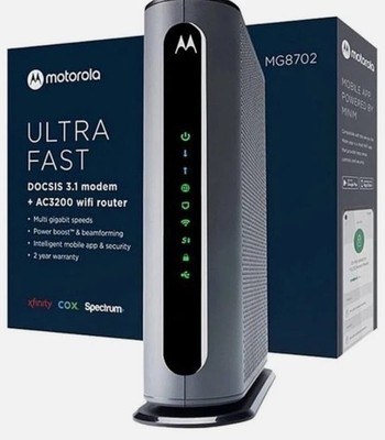 Motorola Cabem Modem + Wifi Router (MG8702) DOCSIS 3.1 Router OPEN BOX