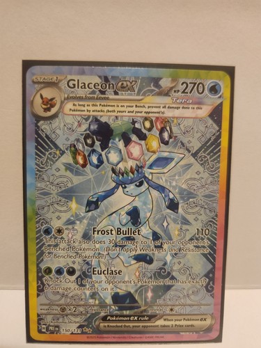Pokémon TCG Glaceon EX Prismatic Evolutions Card 150/131 Mint/Near Mint