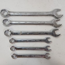 Juego de llaves combinadas métricas de gran cuello. 8 9 10 15 17 19 mm