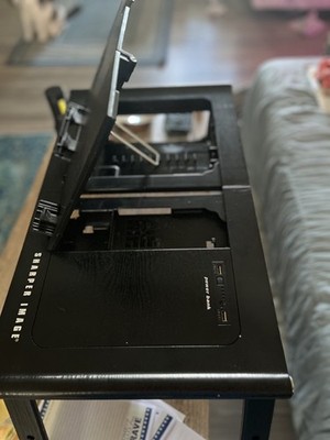 SHARPER IMAGE Laptop Bed Table iPad Tray Power Bank Two Ports Takes Type C USB