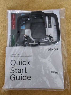 Genuine Denon AVR-S670h Quick Start Guide with Antenna