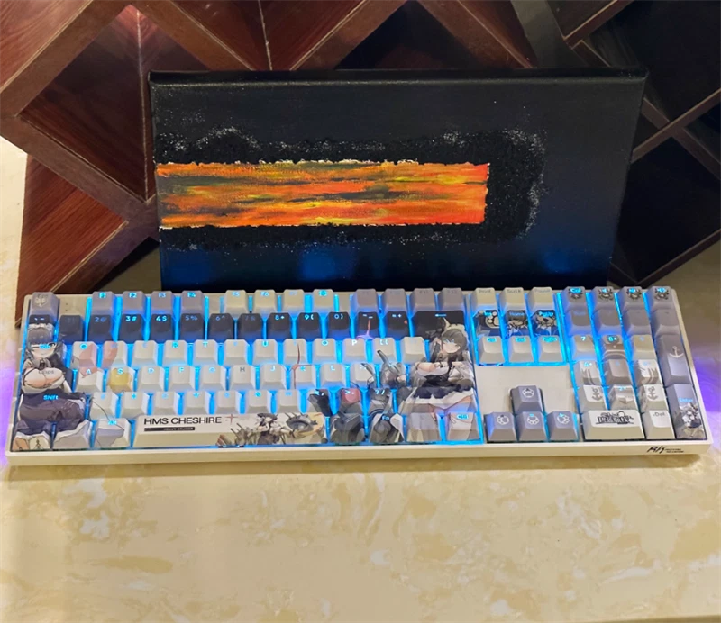 Anime Azur Lane Keycaps PBT Dye-sub for Cherry MX Keyboard Keys 120 Xmas Gifts - Image 3 of 4