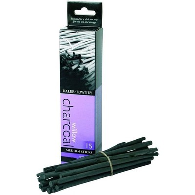 Daler Rowney Artists Willow Charcoal Medium 15pk