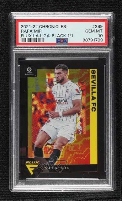 2021 Panini Chronicles Base La Liga Flux Black Prizm 1/1 Rafa Mir PSA 10 GEM MT