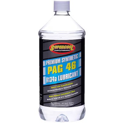 Supercool P46-32 A/C Compressor Pag Lubricant, 32 Oz, Bottle, Yellow