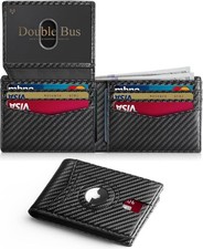 Mens Wallet Slim RFID Blocking Bifold Carbon Fiber,Minimalist Thin Security
