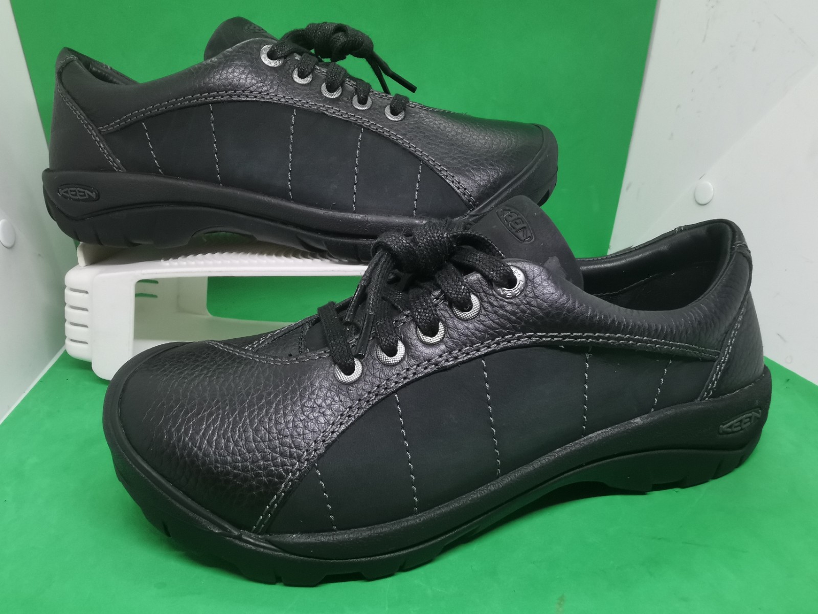 Scarpe stringate Keen donna Presidio pelle nera taglia 9 5 escursionismo lavoro 1011400