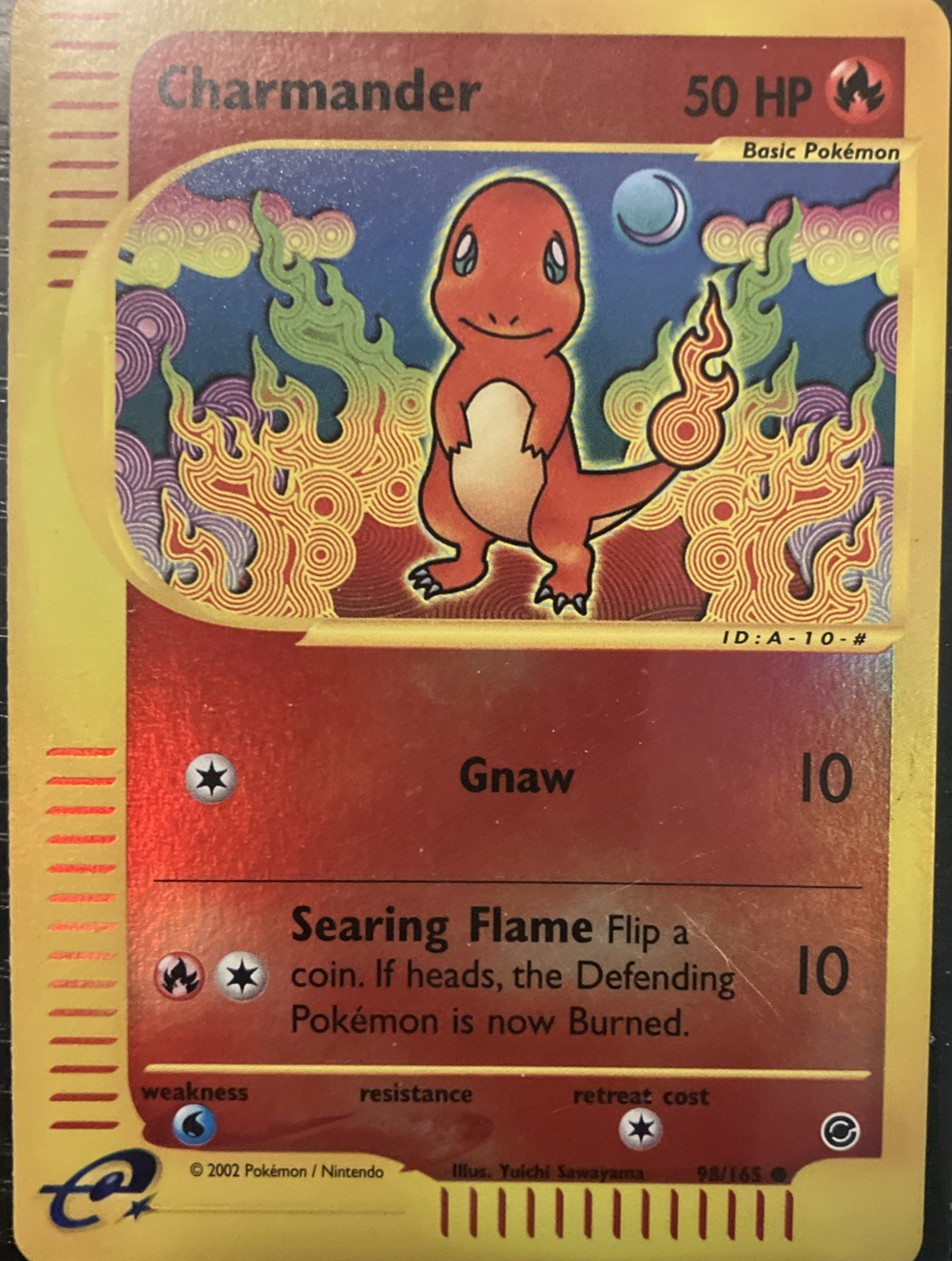 Pokemon Card Charmander 98/165 Expedition Holo Reverse Rare 2002 English TCG