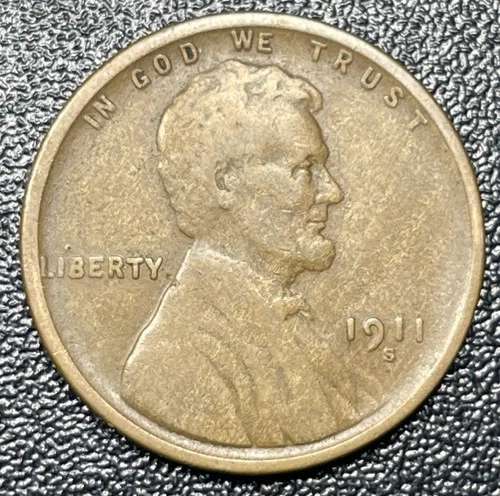 1911-S Lincoln Wheat Cent Penny VF Very Fine