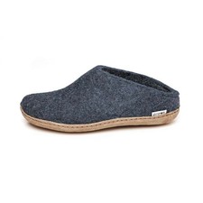 Glerups Slip On With Leather Sole B-10-00 Denim Wool EU 37