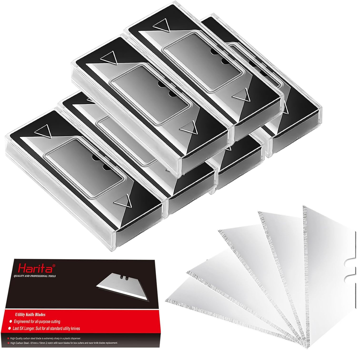 Utility Knife Blades, 30 Pack SK5 Steel Heavy Duty Box Cutte