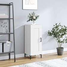WALPLUS Sideboard White 34.5x34x90cm Slim Storage Cabinet Cupboard