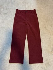 Cider Pants Womens Size Large Wine Red Wide Leg Pleated High Rise Capsule Career