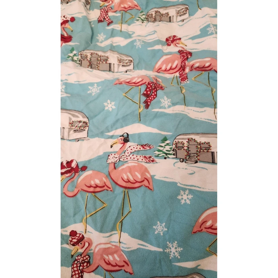 Sábana Ajustable Nick & Nora Franela Reina Invierno Flamenco Cámper Navidad Foto 2 de 4