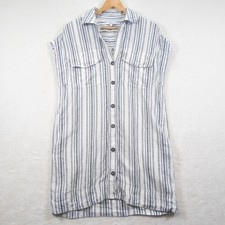 Madewell Linen Shirtdress Women S Stripe Boho Chic Festival Coastal Nautical