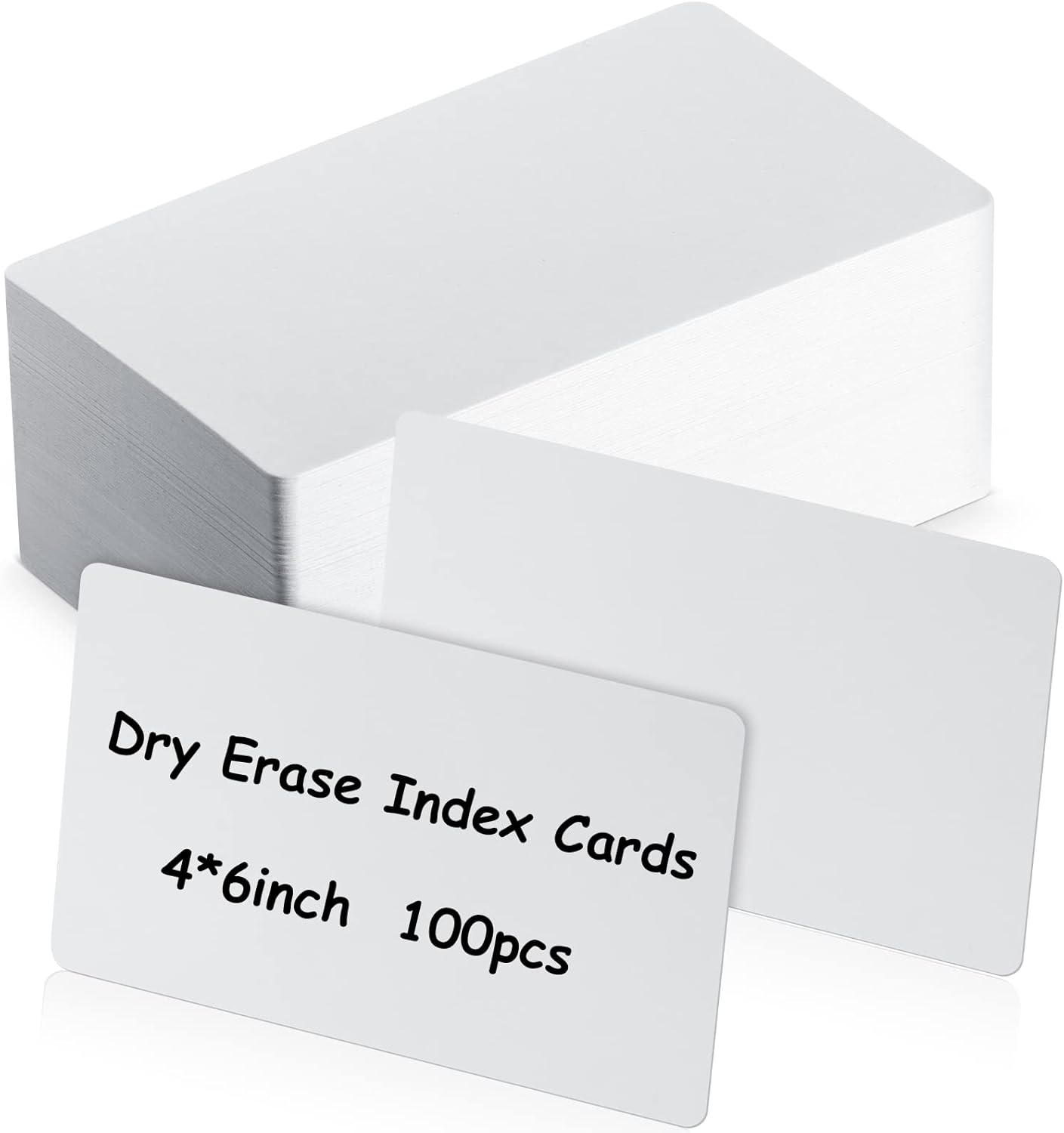 100 Pcs Dry Erase Index Cards 4 X 6 Inch Laminated Reusable Dry Erase Note Cards
