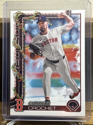 2025 Topps Holiday Garrett Crochet Red Back Snowflake Ginger Cookie SP Variation
