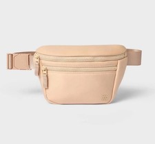 Premium Belt Bag Cream - All in Motion  : Water-Resistant Knit Fanny Pack NEW