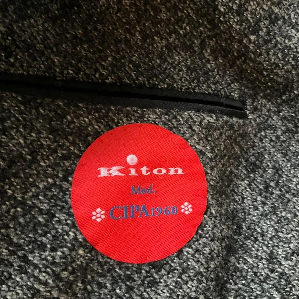 Rare KITON CIPA Line Wool Alpaca Coat Jacket Size 52 Unused Shoulder 48cm Japan - Image 4 of 4