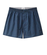 Mens Cotton Underwear Boxer Shorts Casual Plaid Elastic Waistband Button