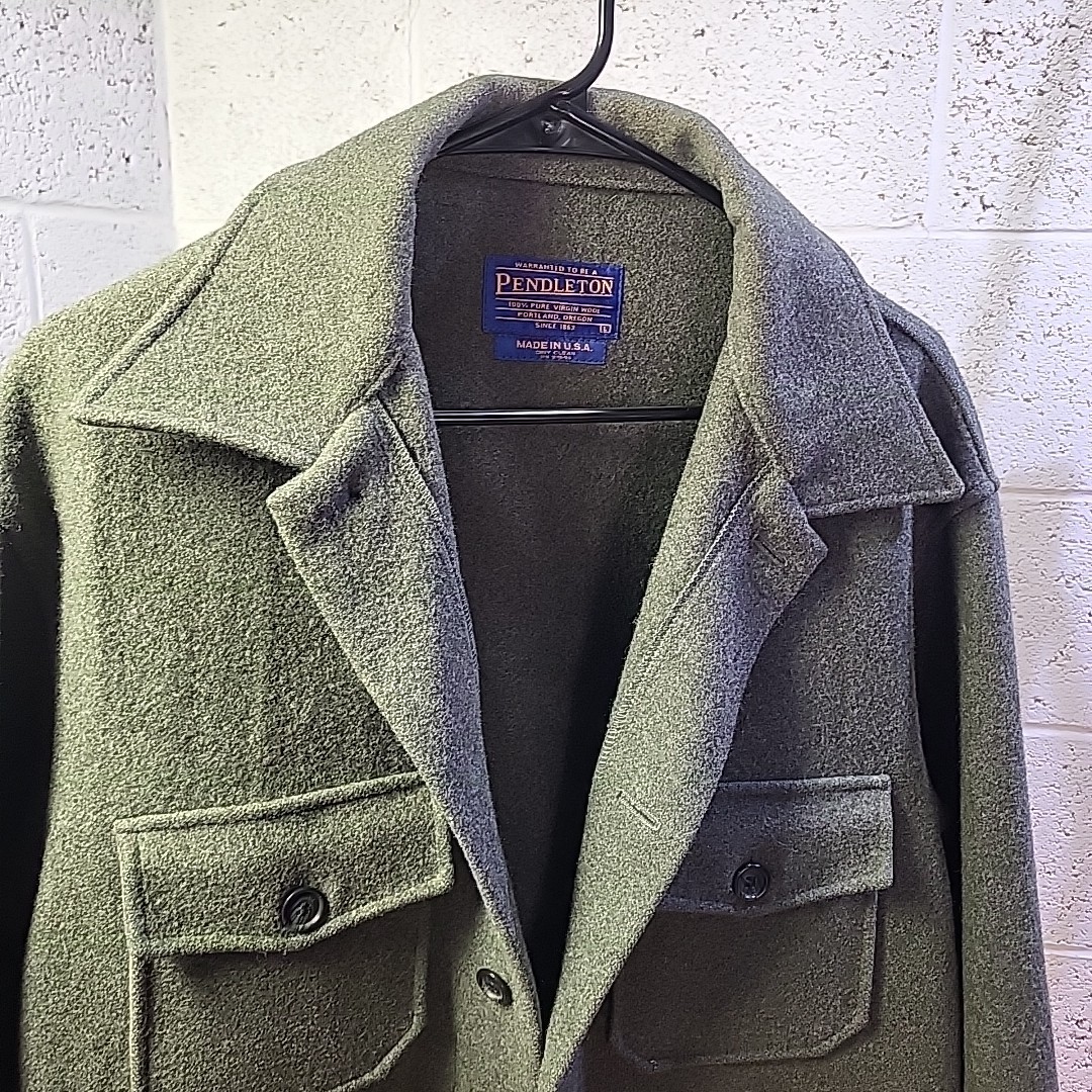 Pendleton Coat  100% Virgin Wool Gray Jacket Sz L… - image 4