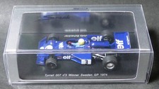 Spark 1/43 Tyrrell 007 #3 J. Scheckter 1974 Sweden GP Winner F1 Model New