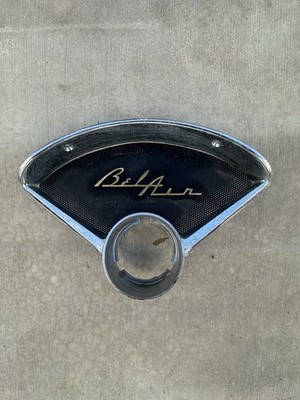 1955-1956 CHEVY BEL-AIR DASH SPEAKER GRILL/CLOCK BEZEL ONLY! #3717180