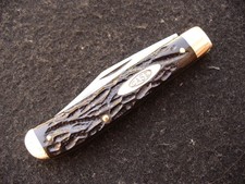 Vintage Case Tested XX #6207 Rough Black Mini-Trapper Knife 1920-40 Exc.