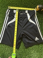 Adidas Clima365 Boys Shorts Size L Black White Athletic Soccer Shorts