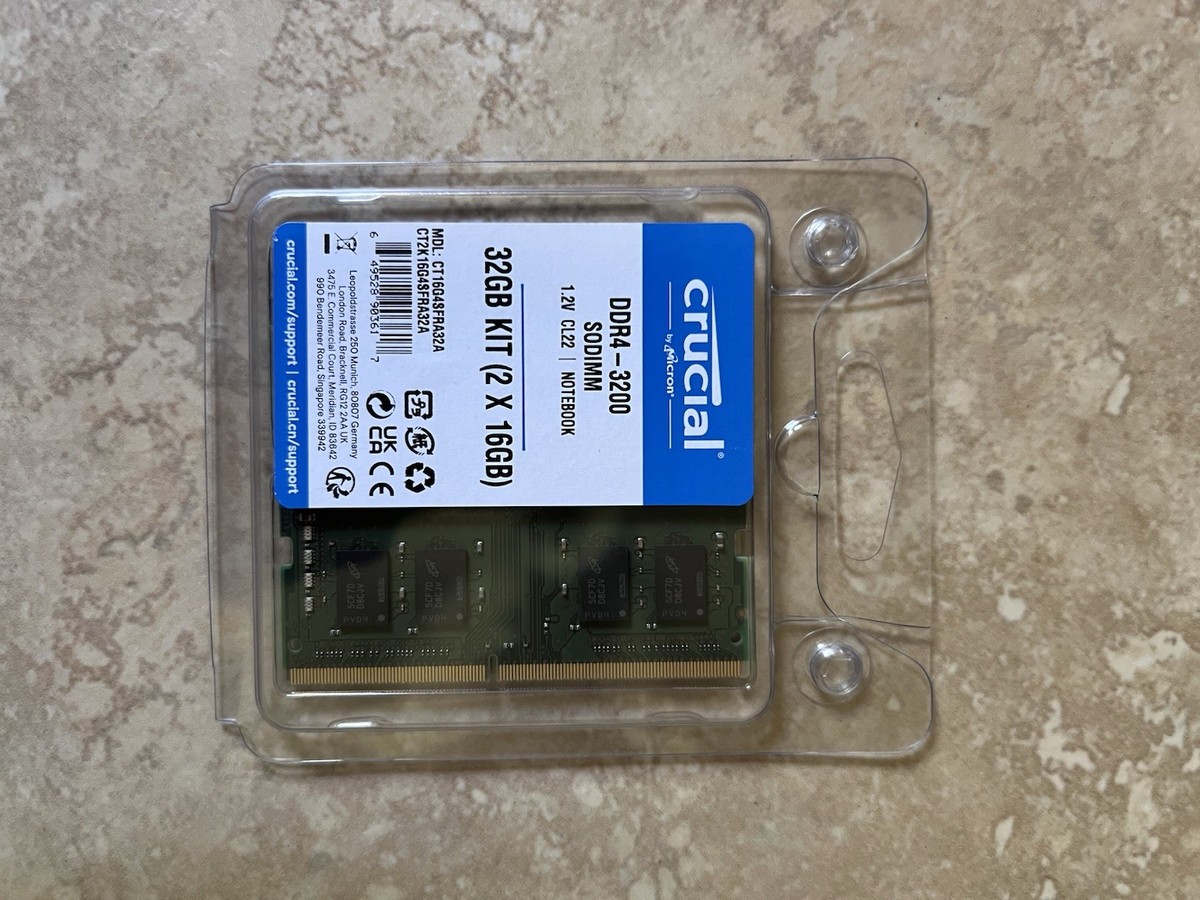 crucial 64GB DDR4-3200 メモリーキット Crucial 64GB DDR4 RAM Kit (2x32GB), 3200MHz (PC4-25600) CL22