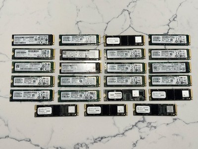 Lot of 23 512GB M.2 NVMe SSDs   Assorted Solid State Drives