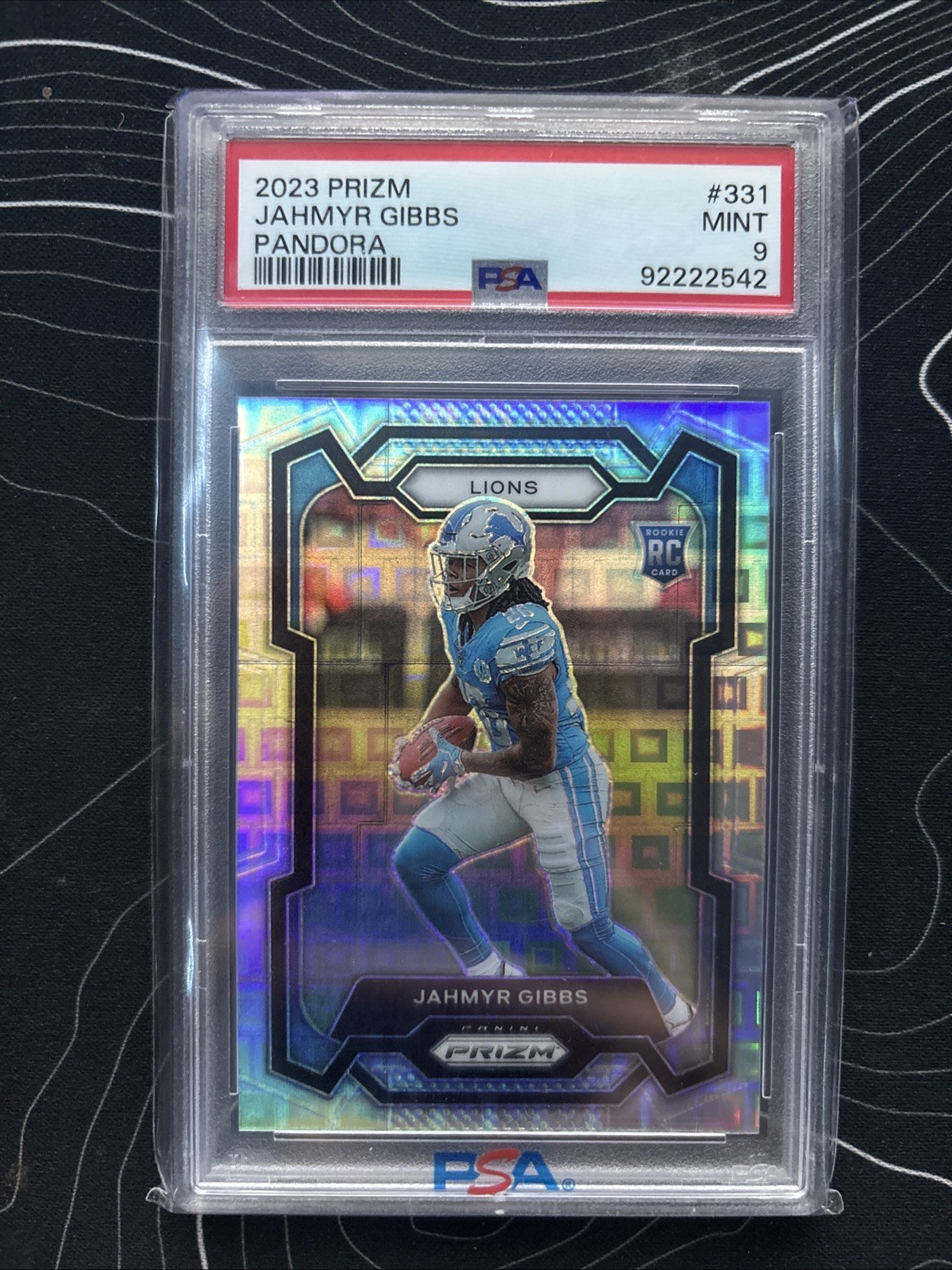 2023 Prizm Jahmyr Gibbs Silver Pandora /400  #331 PSA 9 Mint