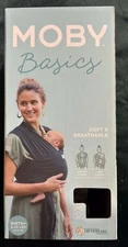Moby Basics Baby Wrap Carrier – Soft Breathable Fabric – Newborn to Toddler