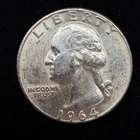 1964 Washington Quarter 90% Silver $0.25 FV Circulated Pre-1965 US Coin - 21-23