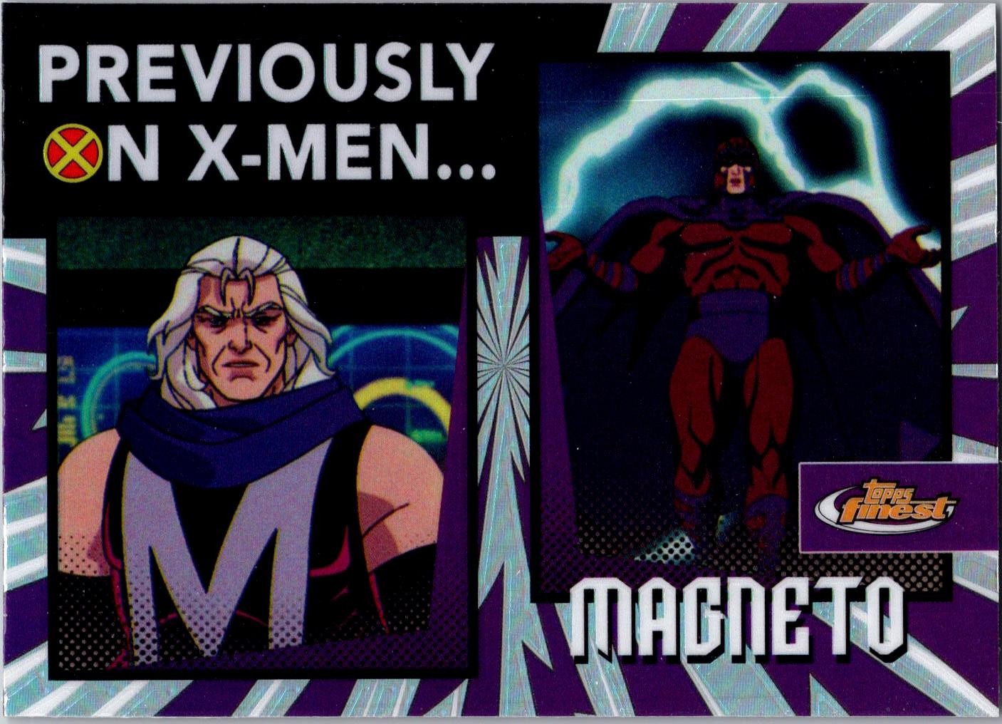 2025 Topps Finest X-Men '97 #PO-1 Magneto Previously on X-Men