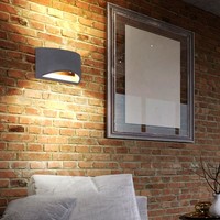 Led Wand Leuchte Wohn Ess Zimmer Beleuchtung Up Down Strahler Beton Lampe Grau