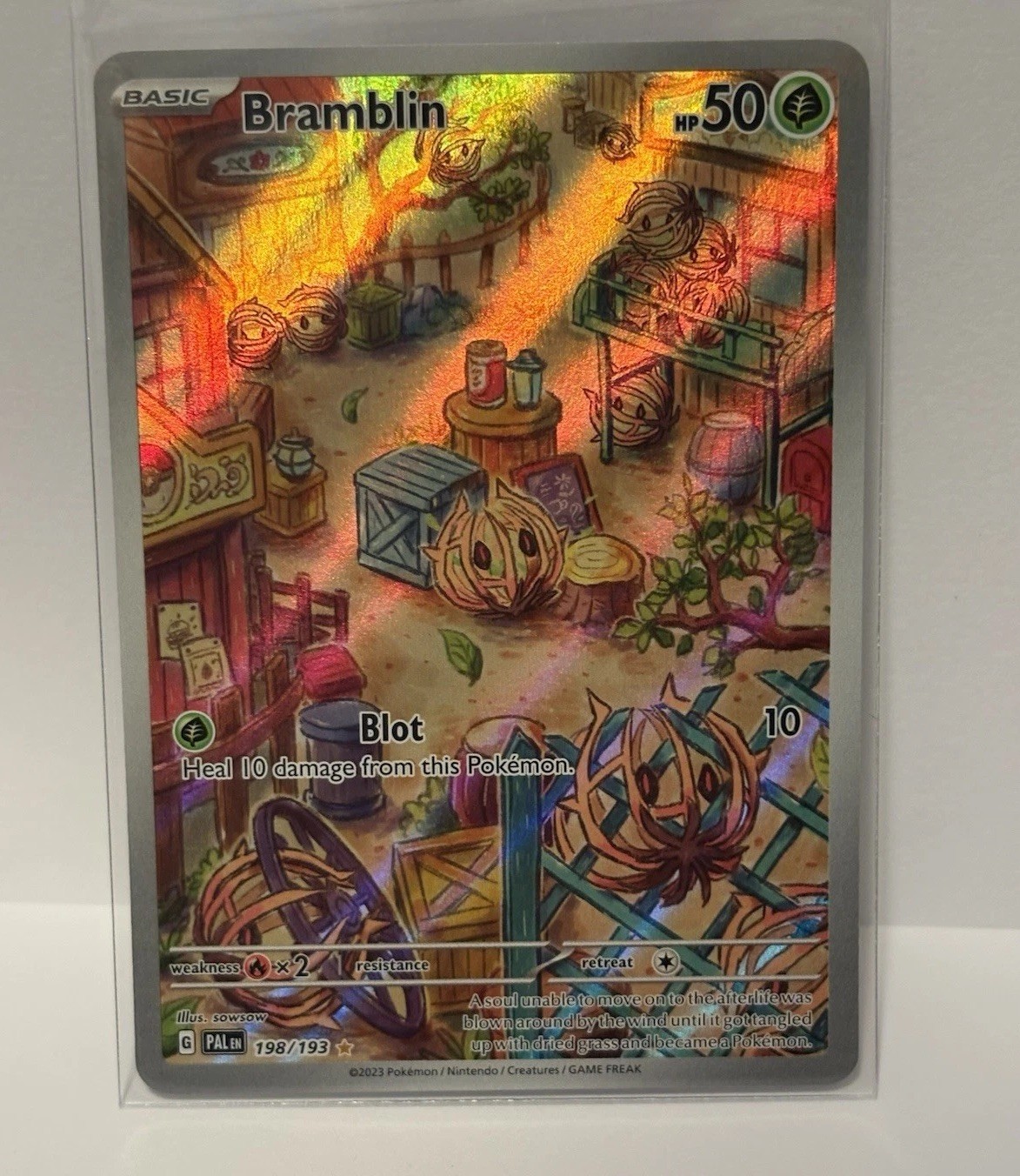 Bramblin 198/193 Illustration Rare IR Paldea Evolved Holo NM Pokémon Card