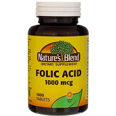 Folic Acid 1000 Tabs 1000 mcg by Nature's Blend