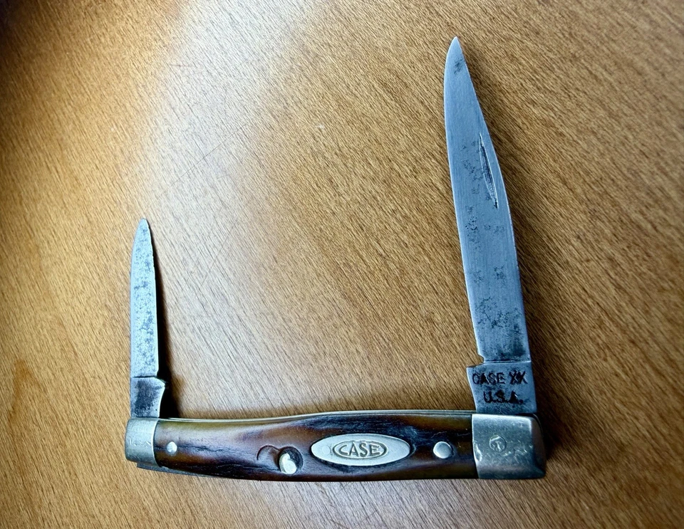 Navaja Case XX Stag 1965-69 bolígrafo 5233 carbono EE. UU. Foto 2 de 4