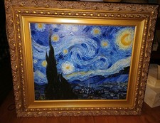 Van Gogh 'Starry Night' Framed Art Print in Ornate Gold Frame — listing 3