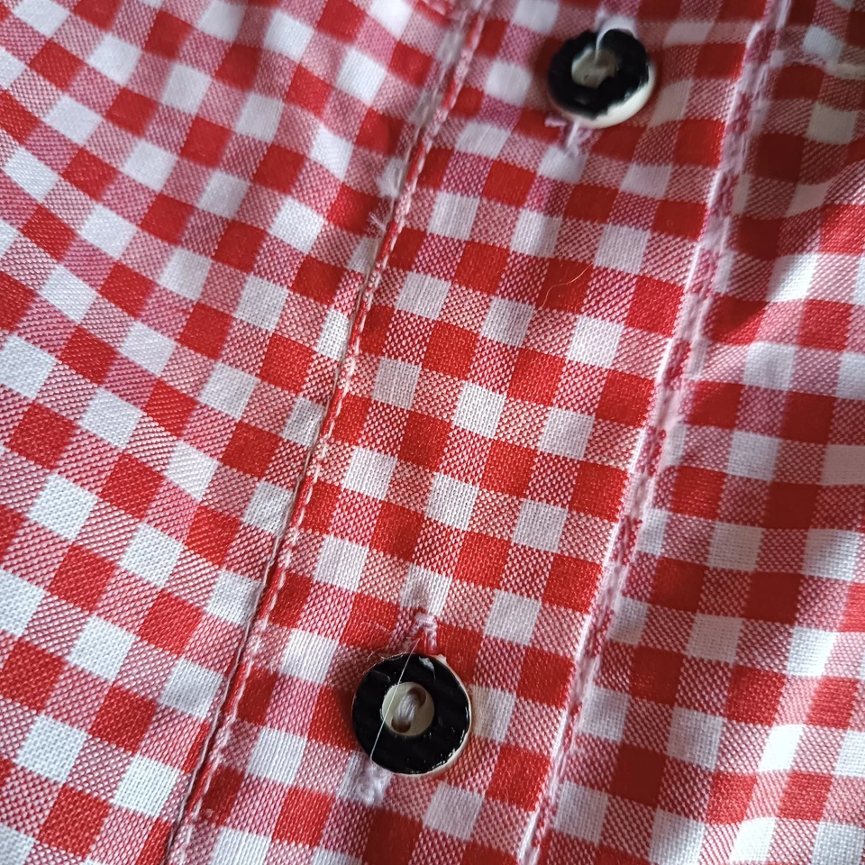 Dirndl Bluse, Trachtenbluse, rot - weiß , Gr. 40 , Neu - Bild 4 von 4